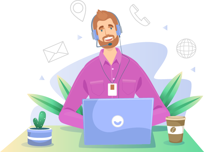 Customer support and communication illustration